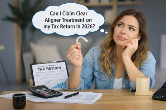  A girl wondering whether she can claim her clear aligner treatment on tax return.
