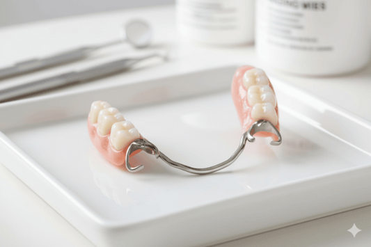 Partial denture for lower molars.
