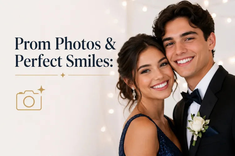 An image shows a perfect smile for prom photos
