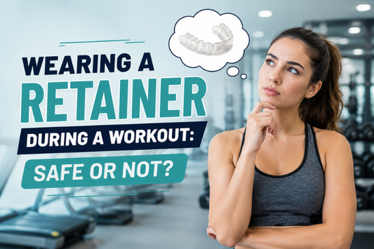 Woman in gym questioning retainer safety during workout